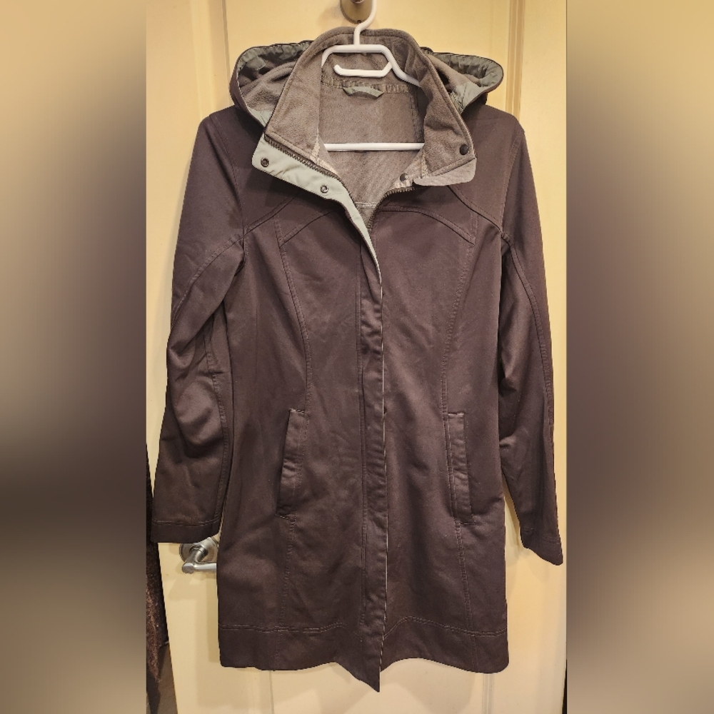 Lululemon Apre Soft Shell Fleece Rain Jacket- Dark Brown